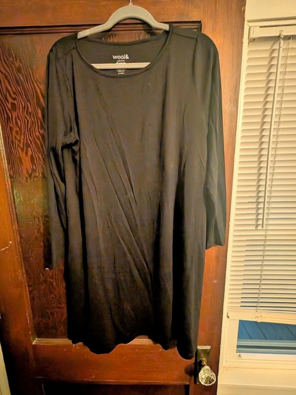 wool& Rowena Swing Dress & Black Merino Maxi Dress XL